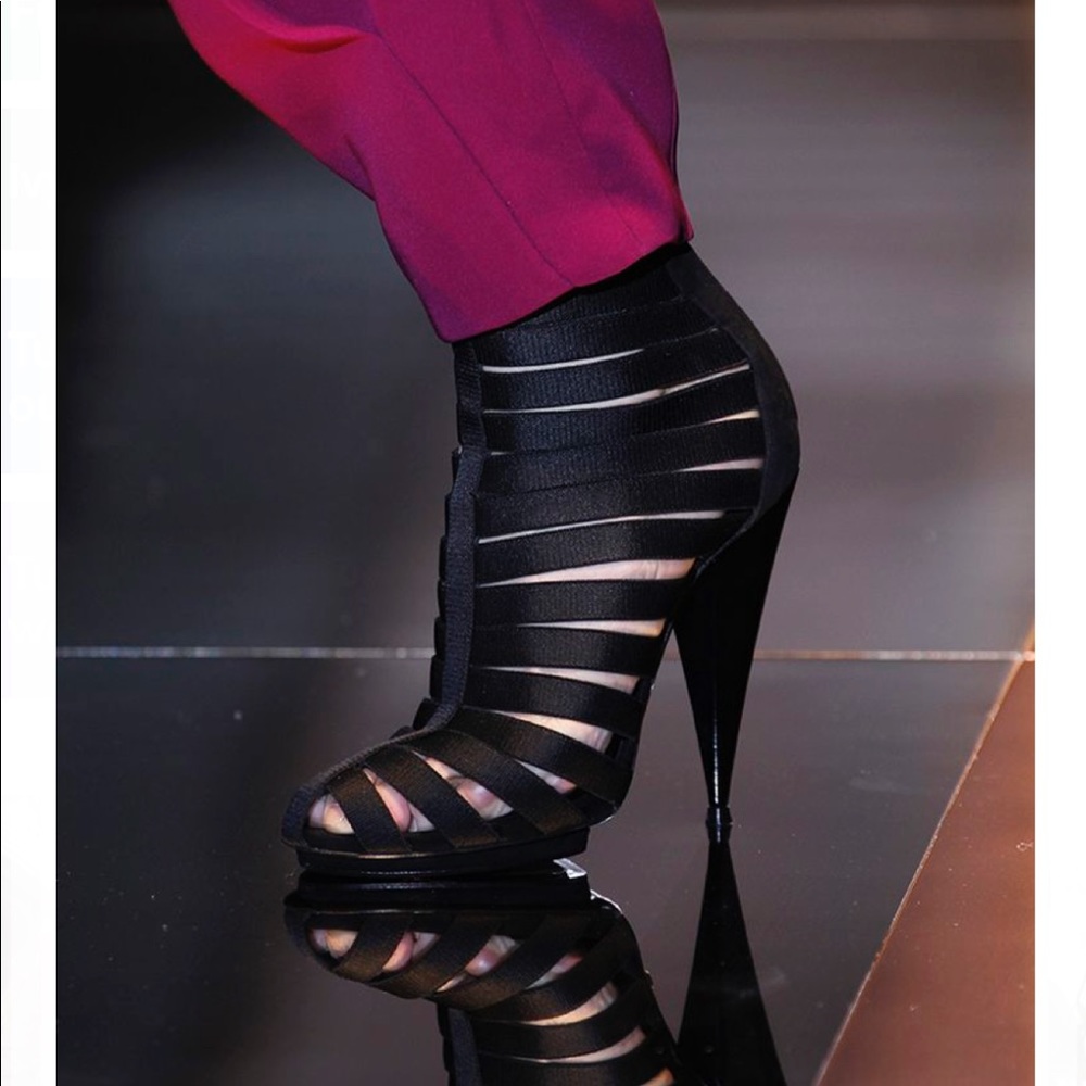GUCCI ISADORA ELASTIC GLADIATOR BOOTIE HIGH HEEL